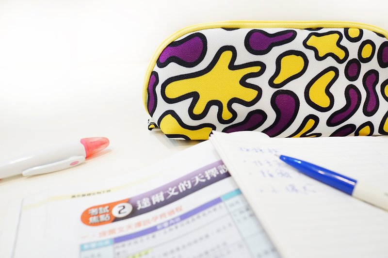 化妝包 筆袋 鉛筆盒 開學用品 文具 旅行收納-Glare 印花 - 鉛筆盒/筆袋 - 聚酯纖維 紫色