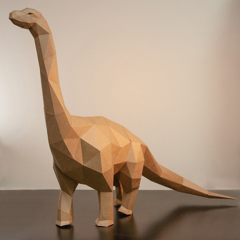 Ask Create DIY Hand-made 3D Paper Model-Prehistoric Thunder Dragon - Stuffed Dolls & Figurines - Paper Khaki