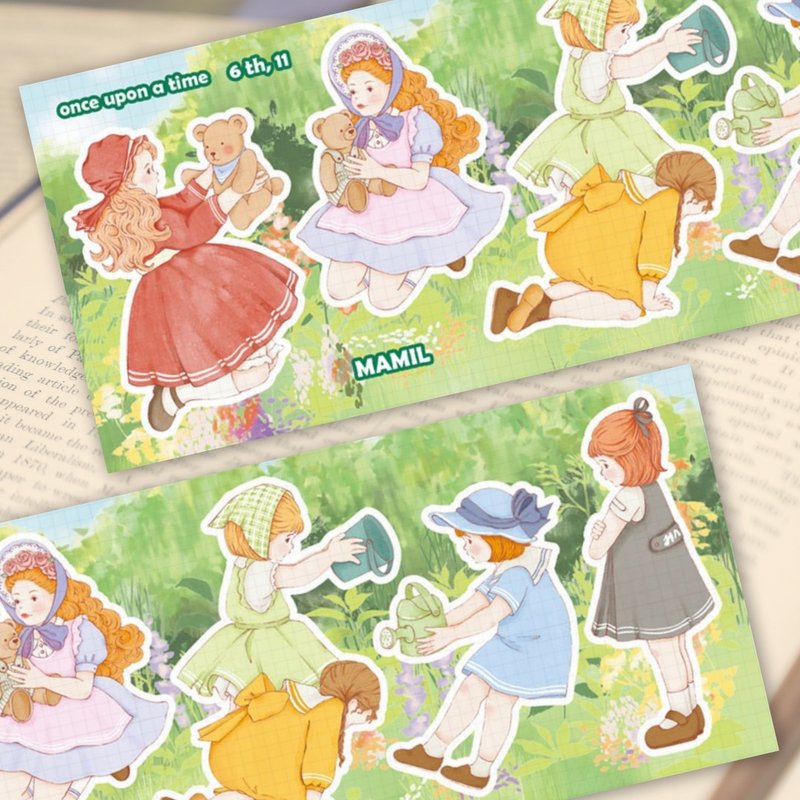 once upon a time 6 ver11 (hamil) Vintage Girl Lady Character Sticker - 貼紙 - 紙 多色