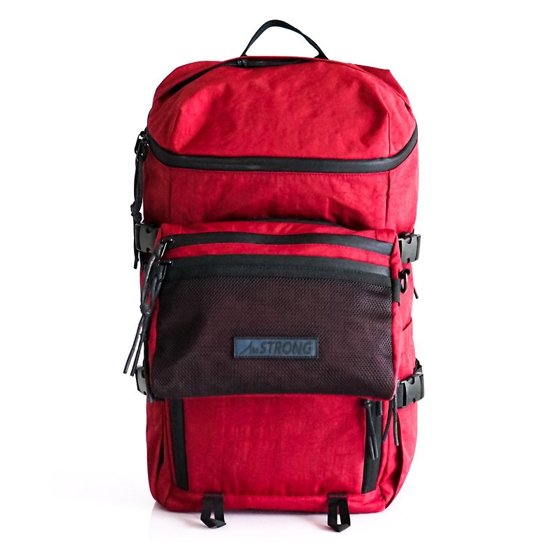 【HK Design | Athleisure Style】Adventure Dual - Backpacks - Polyester Red