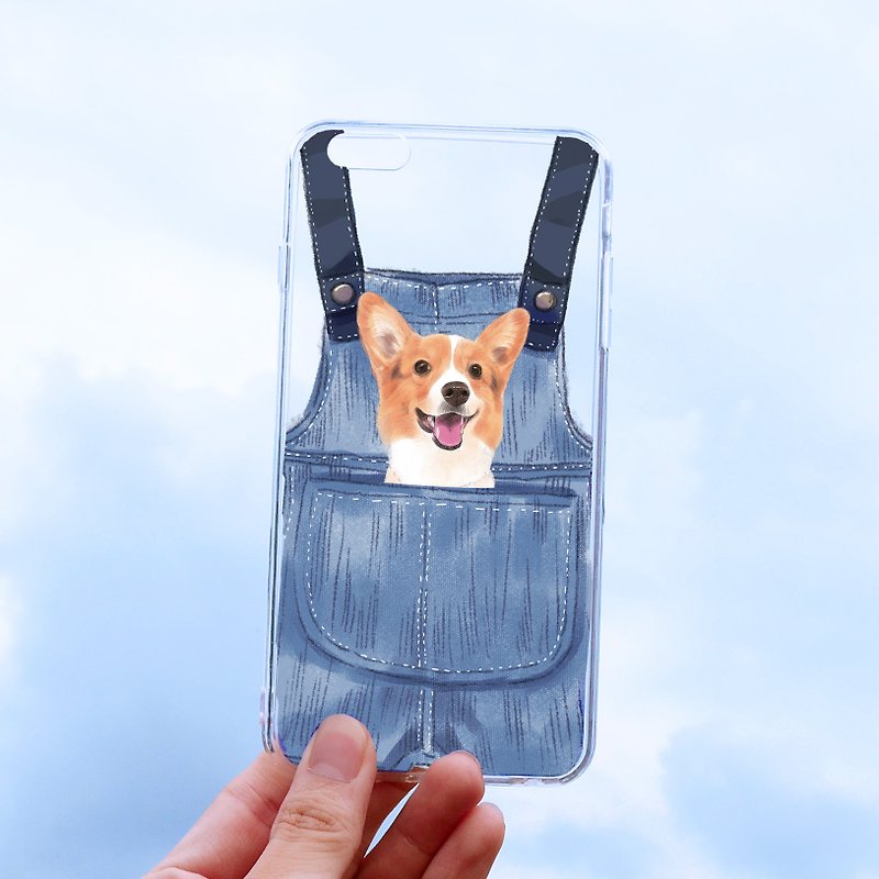 Corgi Embossed Air Compression Case-iPhone/Samsung, HTC.OPPO.ASUS/Mobile Phone Case - Phone Cases - Paper Blue
