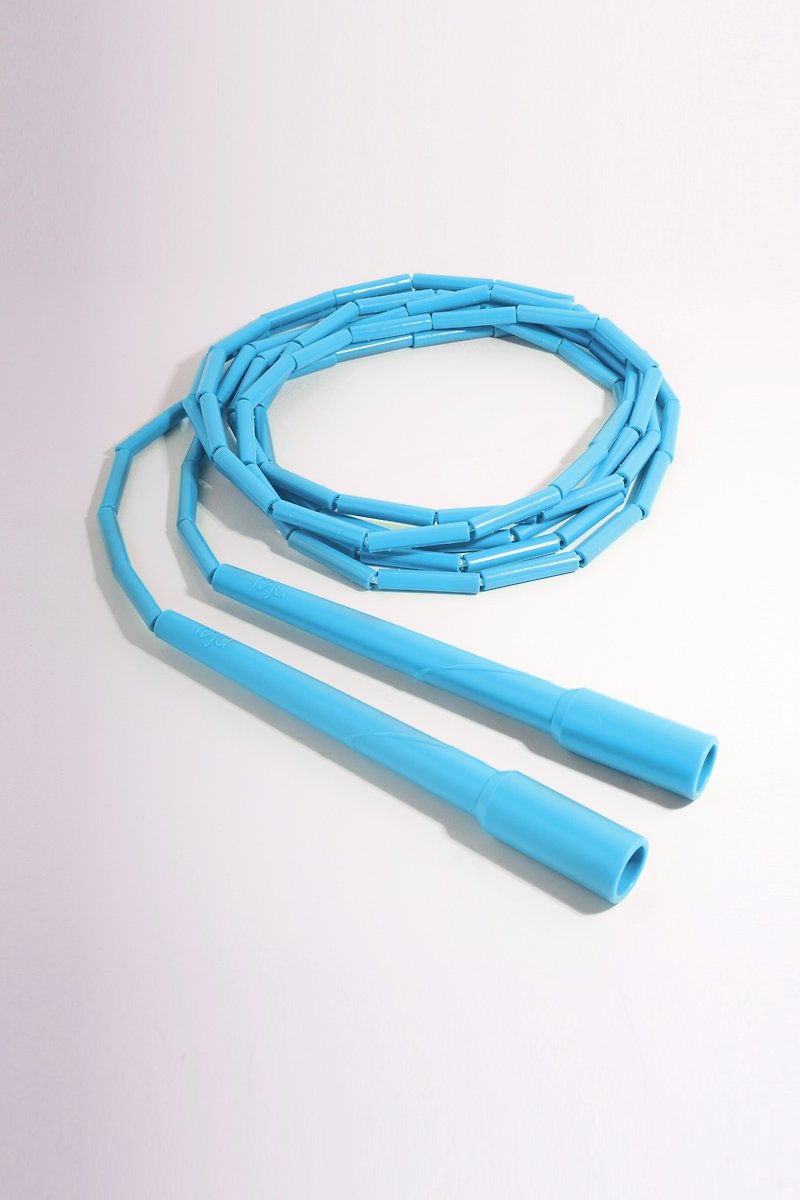 【J3】Long Handle Heavy Beaded Rope (Sky Blue) - Fitness Equipment - Plastic 