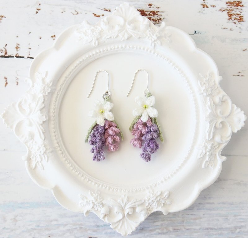 Clip-On​ - Earrings & Clip-ons - Cotton & Hemp Purple