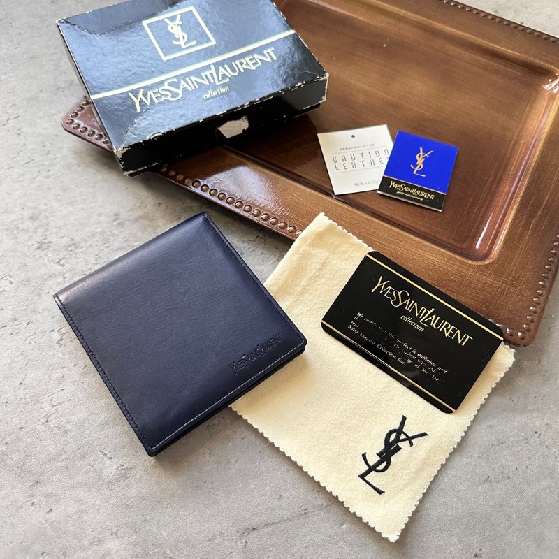 Second-hand YSL wallet, unused and preserved - Wallets - Genuine Leather Blue