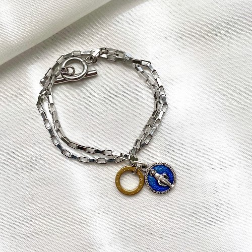 Azul Accessories｜藍飾 庇護 | 聖母 羅馬數字環 | 不鏽鋼手鍊