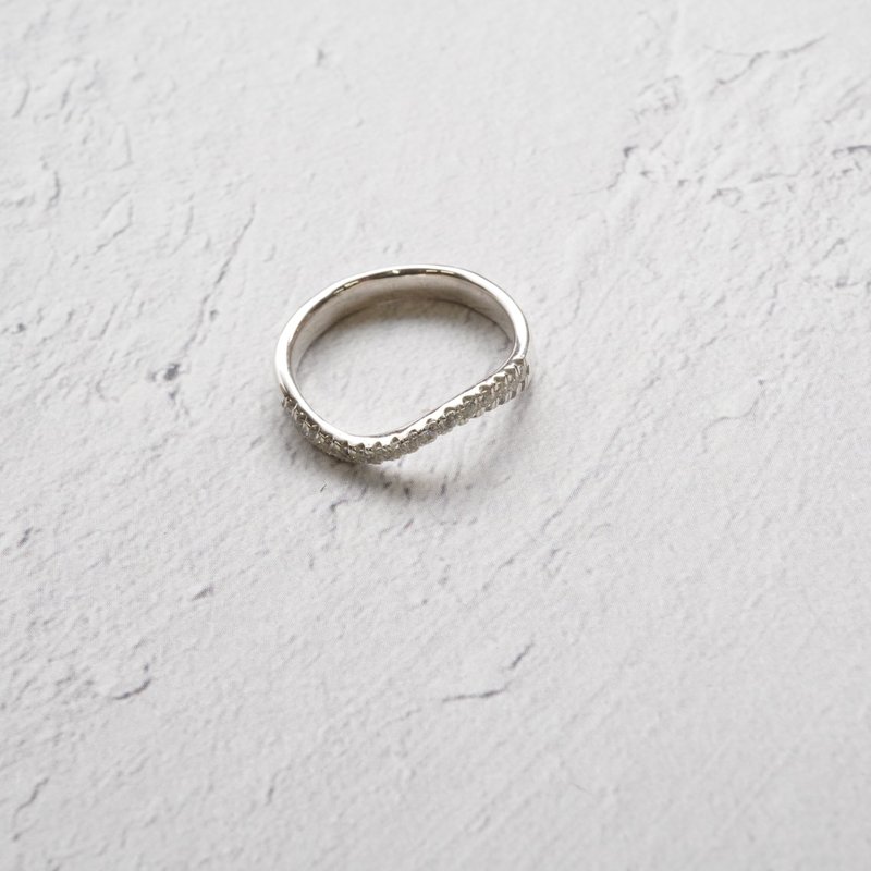 wave ring 242 - 戒指 - 其他金屬 銀色
