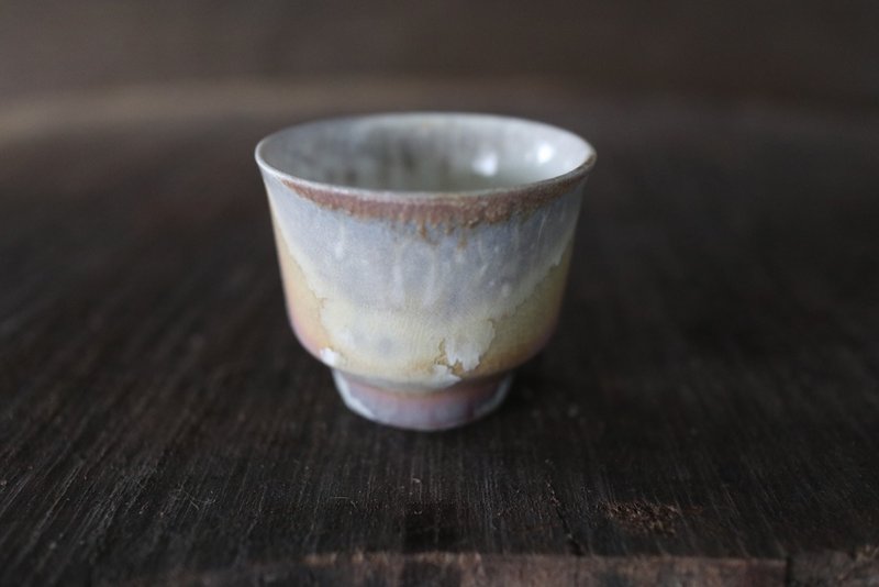 Firewood small tea cup - ถ้วย - เครื่องลายคราม สีเหลือง