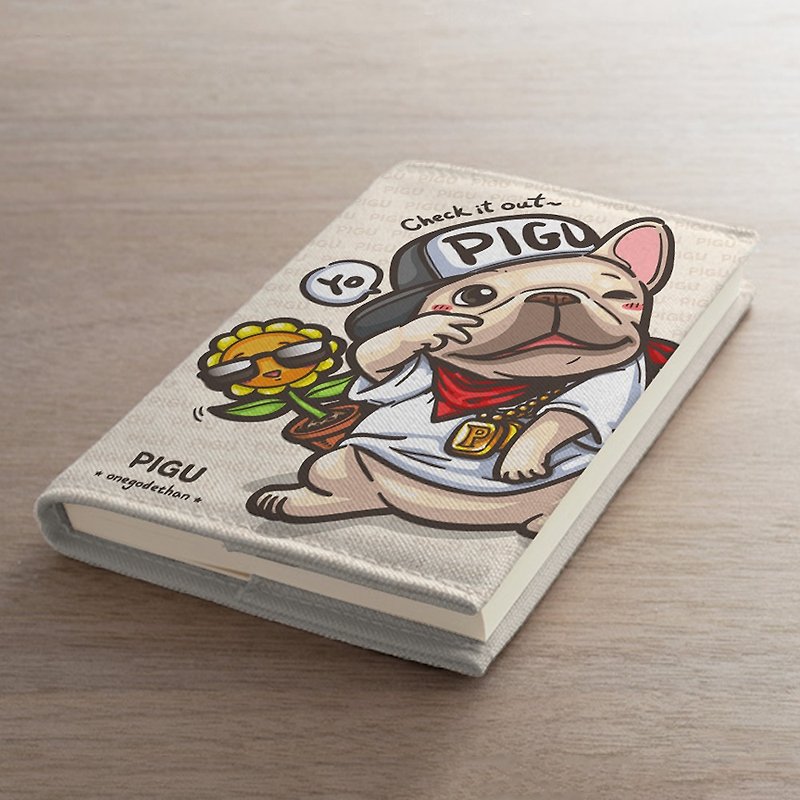 One God Fighting Pigu Series Book Cover Notebook [Pigu YOYO] - Notebooks & Journals - Cotton & Hemp Multicolor