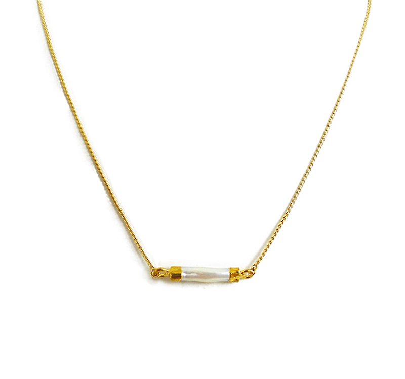 Ficelle | Handmade Brass Natural Stone Bracelet | [惇惇] Can't be gentle - Necklace - สร้อยคอ - เครื่องเพชรพลอย 