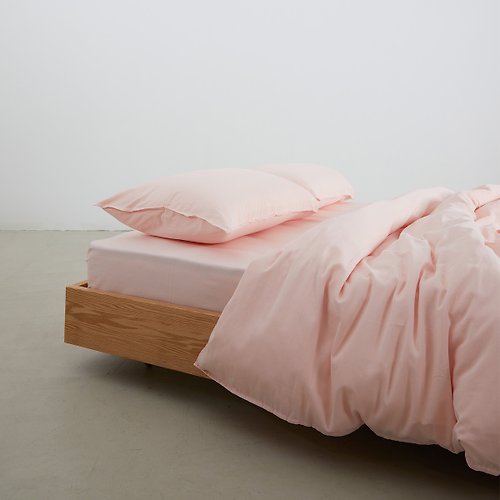 LEIWAI 類外 裸系列 蛛絲粉 純色四件套60支高級感長絨棉100%全棉床單床包被套