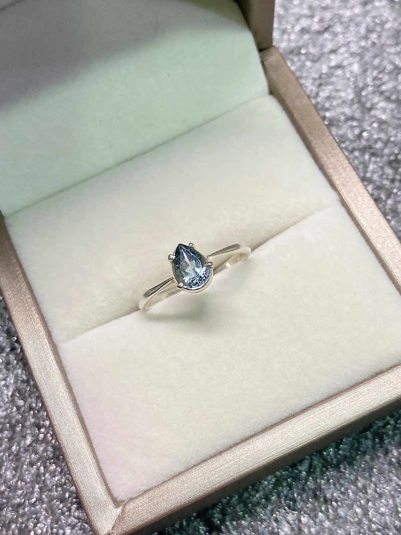 碧璽 戒指 爪鑲 尼泊爾 手工製 925純銀 - 戒指 - 寶石 