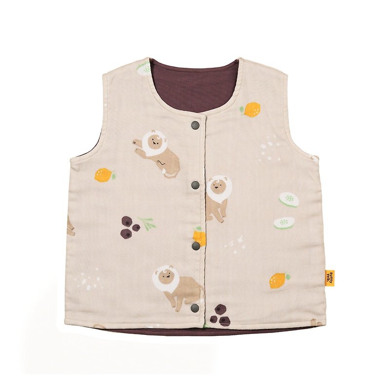 Pure cotton vest mama juice-gin fizz - เสื้อยืด - ผ้าฝ้าย/ผ้าลินิน สึชมพู