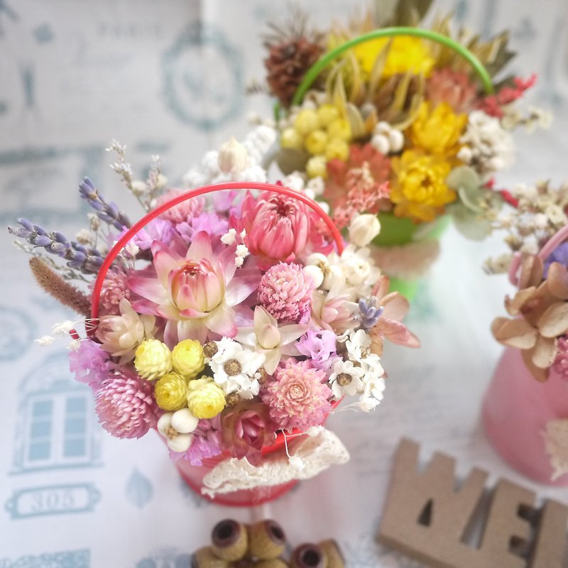 継続するには|小さな鉢植えピンクの結婚式の贈り物は小さな贈り物の花嫁介添人の結婚式は、ホームオフィスの装飾を配置したドライフラワーは、写真のスパは、小さいスポットだった小道具 - 観葉植物 - 寄せ植え・花 ピンク