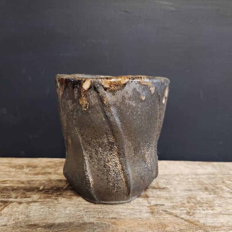 柴燒/盆器/植木鉢/塊根盆 - 盆栽/植栽 - 陶 黑色