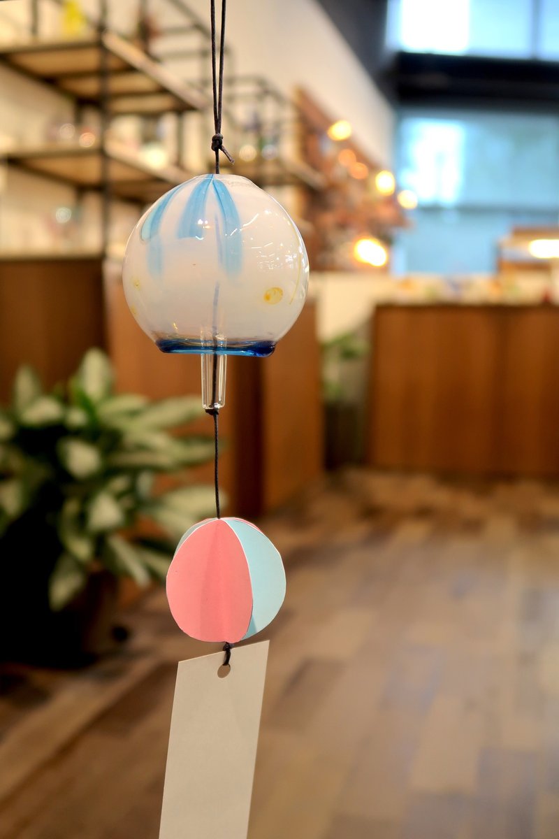 日式風鈴-夏日微風 | 玻璃熾造 工坊手作 - 擺飾/家飾品 - 玻璃 多色