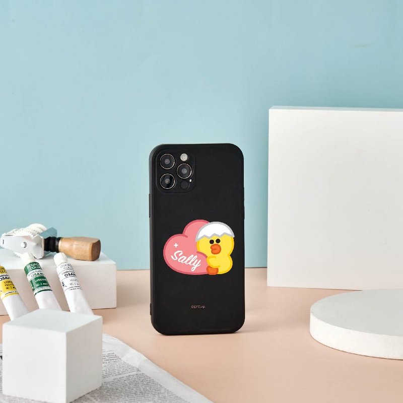 LINE FRIENDS MINI-莎莉抱抱愛心純色矽膠iPhone手機殼 - 手機殼/手機套 - 矽膠 多色