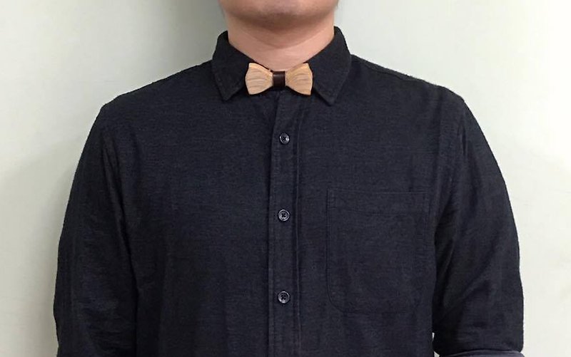 Wooden bow tie - Ties & Tie Clips - Wood Multicolor