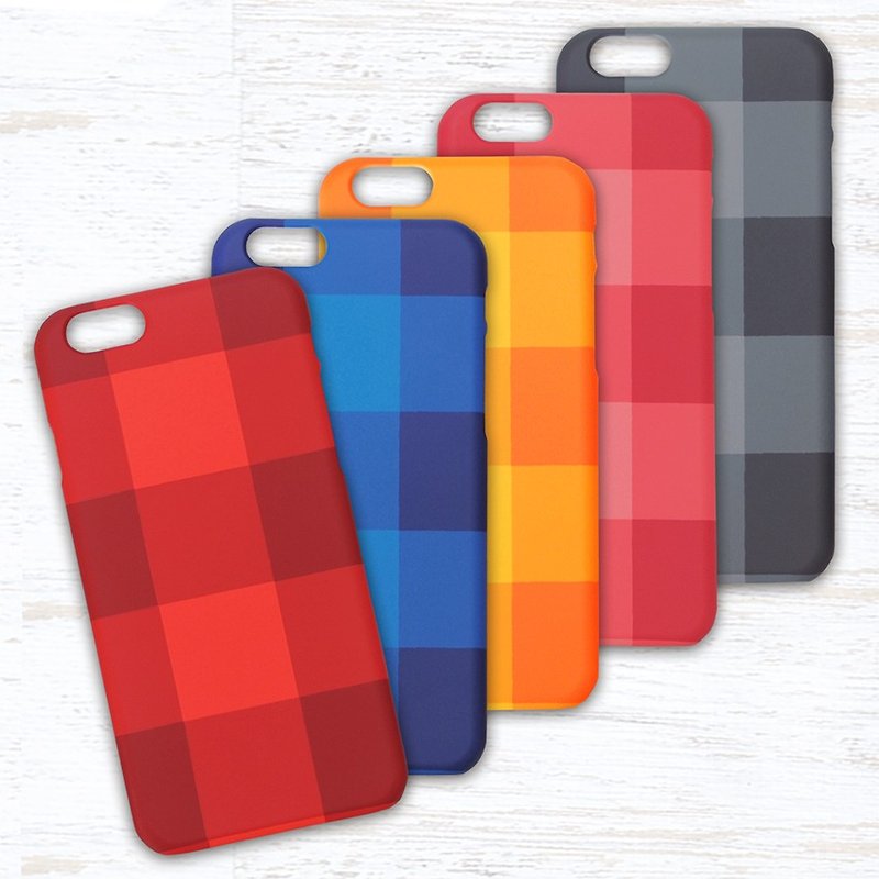 Plastic iPhone case - Check pattern - - Phone Cases - Other Materials Red