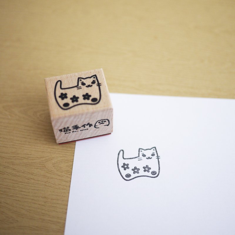 Maple Wood Stamp- Cat - Stamps & Stamp Pads - Wood 