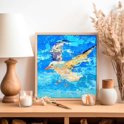 【あす楽対応】 カモメ油絵鳥アートオリジナル動物壁アートキッチンの壁の装飾 絵画