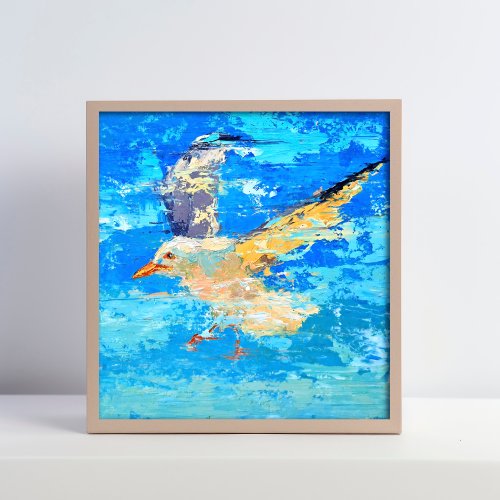 カモメ油絵鳥アートオリジナル動物壁アートキッチンの壁の装飾