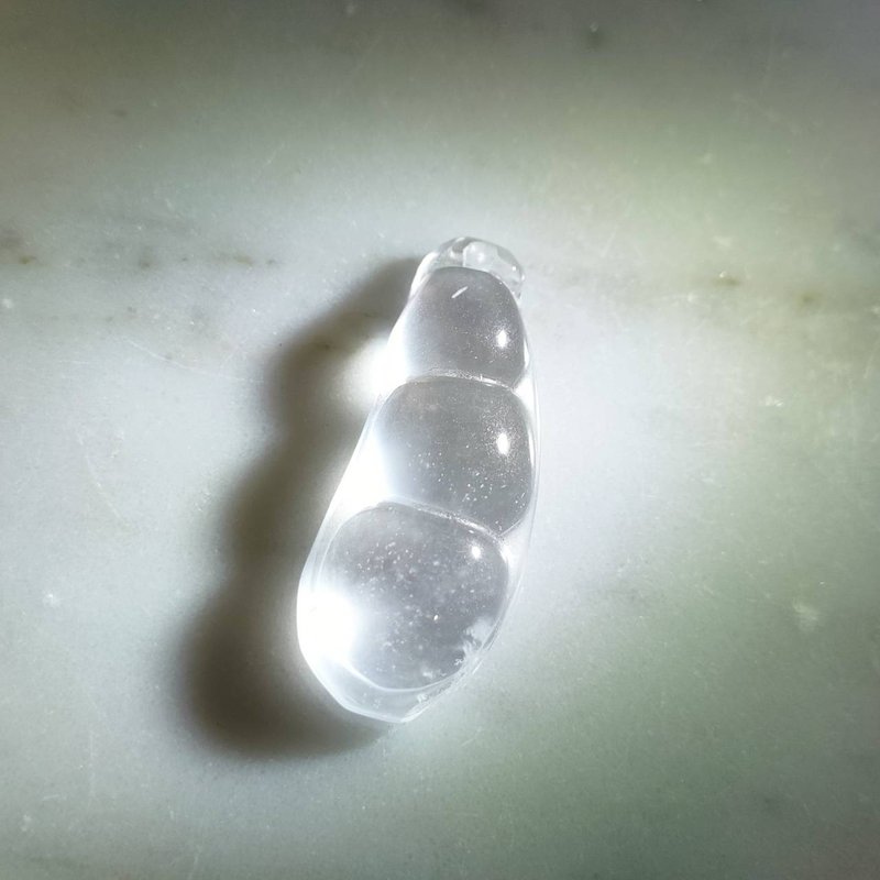 龍彩~水沫子福豆吊墜 福祿壽福豆 - 項鍊 - 其他材質 白色