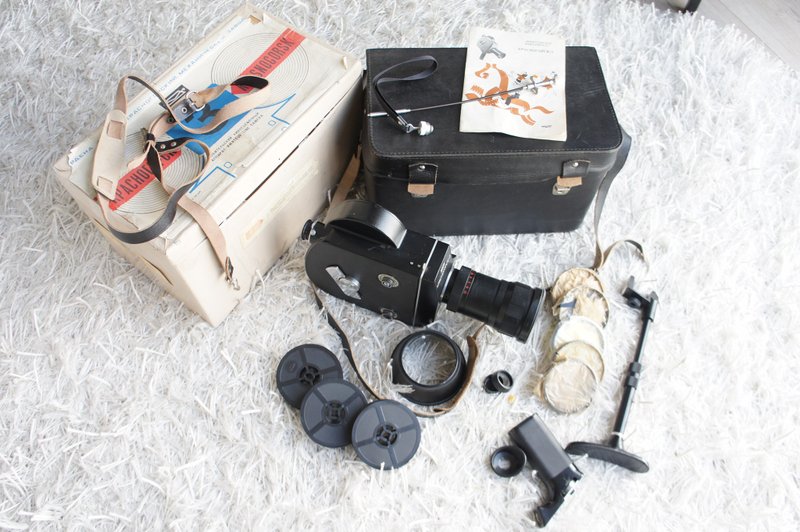 16mm MOVIE CINE CAMERA SET KRASNOGORSK-3 (METEOR 5-1 lens) - 相機/拍立得/底片相機 - 其他材質 