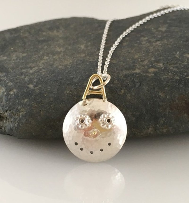 森の民　＃3◇白鬼さん◇鍛金シルバーペンダント - 項鍊 - 其他金屬 