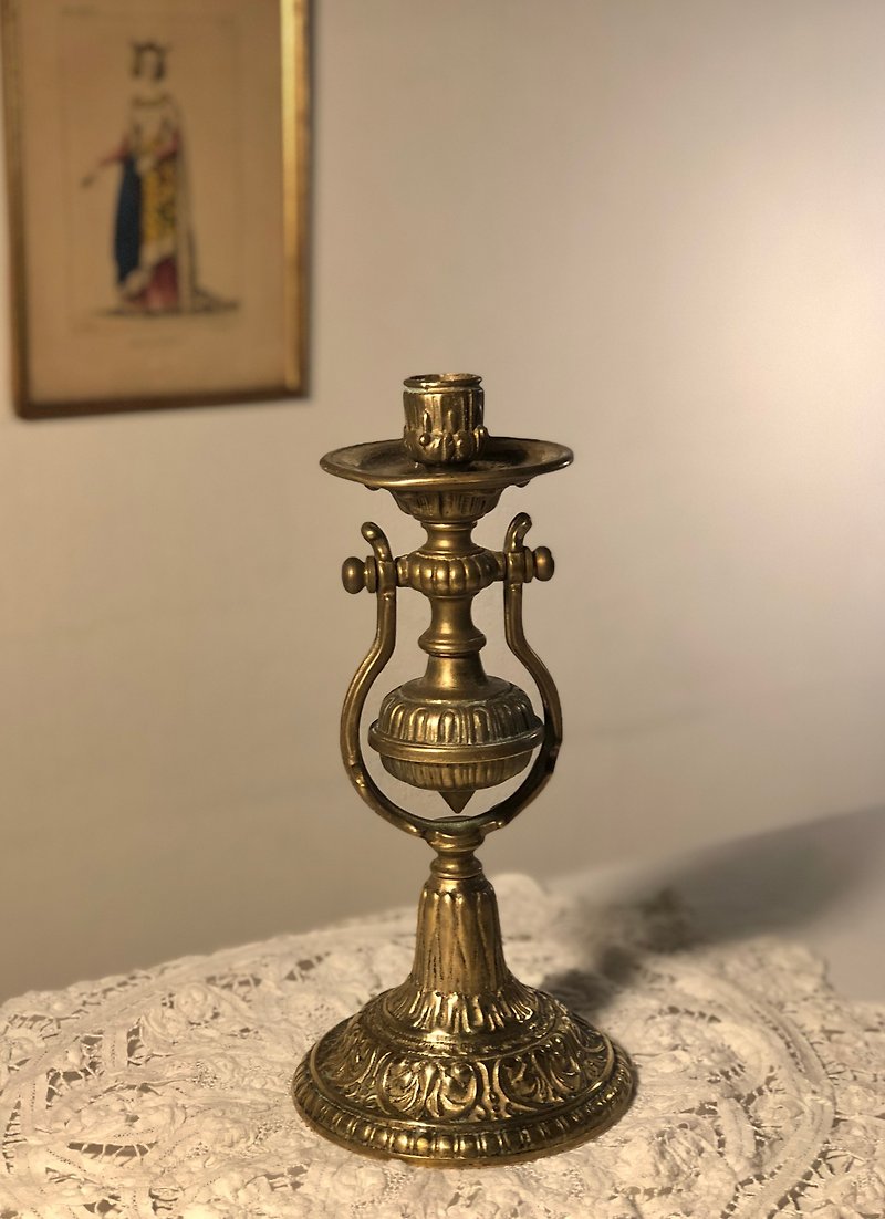 法國古物典雅黃銅燭台 - 擺飾/家飾品 - 銅/黃銅 