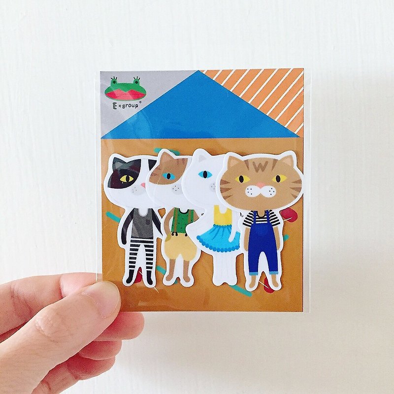 E*group House Series Building A Orange Waterproof Sticker Sticker Pack - Stickers - Plastic Multicolor