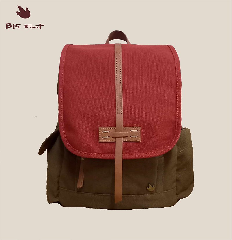 Movy Backpack M  brown/orange - 後背包/書包 - 其他材質 