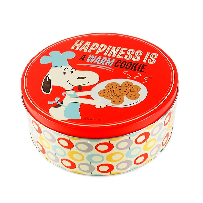 Refurbished Snoopy tin material storage handmade biscuit box【Hallmark-Peanuts Snoopy】 - Storage - Other Metals Red
