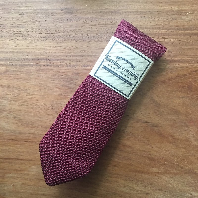 RED Knitted Tie - Ties & Tie Clips - Polyester Red