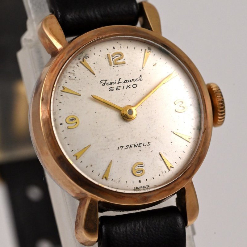 【SEIKO】 ヴィンテージ セイコー Femi Laurel 手巻き 女性用腕時計 シルバー/ゴールド 1959年 Ref.5206 動作品 日本発送 - 腕時計 - ステンレススチール シルバー