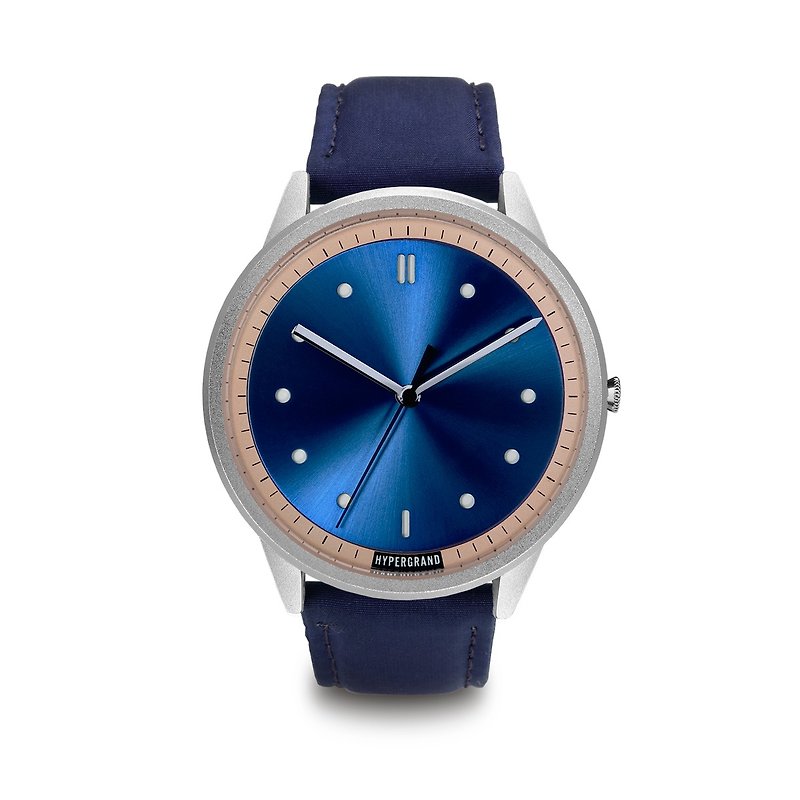HYPERGRAND - 02 Basic Series - Silver Blue Dial x Blue Aviator Watch - นาฬิกาผู้ชาย - วัสดุอื่นๆ สีน้ำเงิน