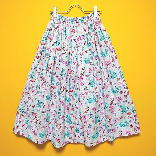 applegarden2002 【受注制作】Nathalie Lete Animal Mushroom Skirt / USA fabric / Free size / 日本製 cat