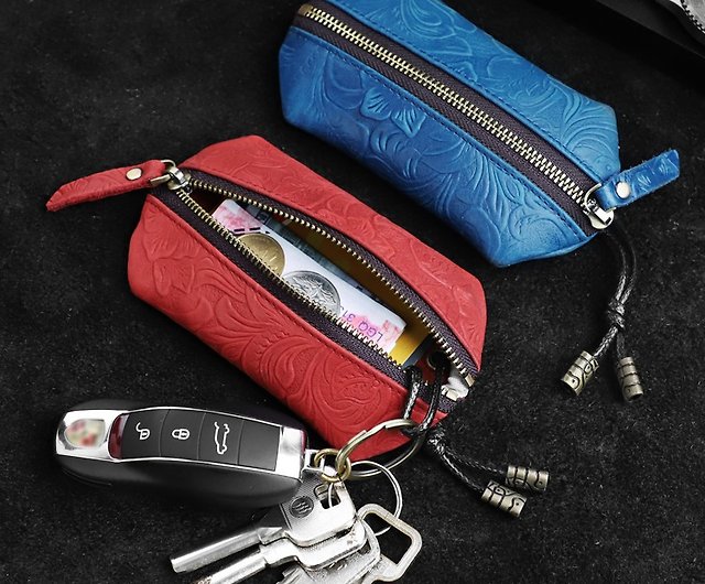 Vintage Handmade Genuine Leather key holder Men Leather Key wallet Keychain  men housekeeper women key case Bag key organizer