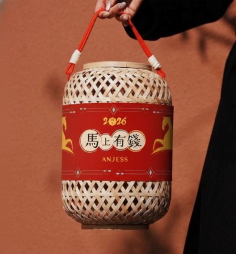 ANJESS 馬上有錢新年禮盒 - 蛋捲/餡餅/零食 - 竹 紅色