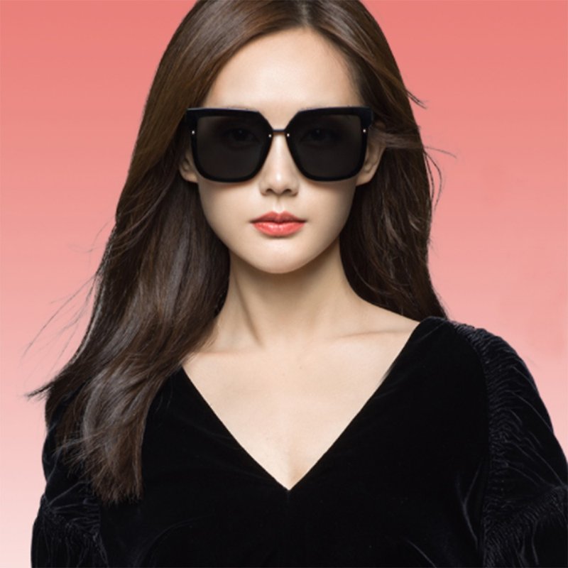 [Free Shipping] Li Yitong's same UV-blocking polarized sunglasses/Weishang - Glasses & Frames - Other Materials Black
