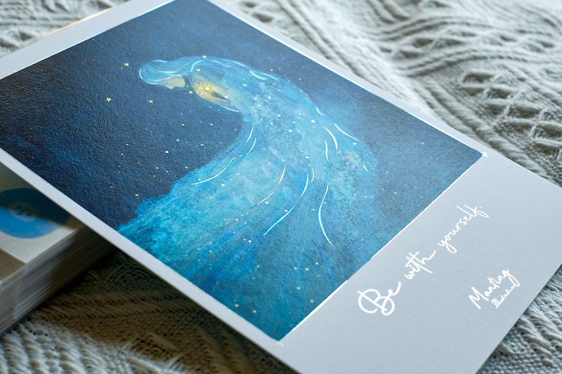 Hot color painting card 12.5x17.8cm - Be with yourself - การ์ด/โปสการ์ด - กระดาษ 