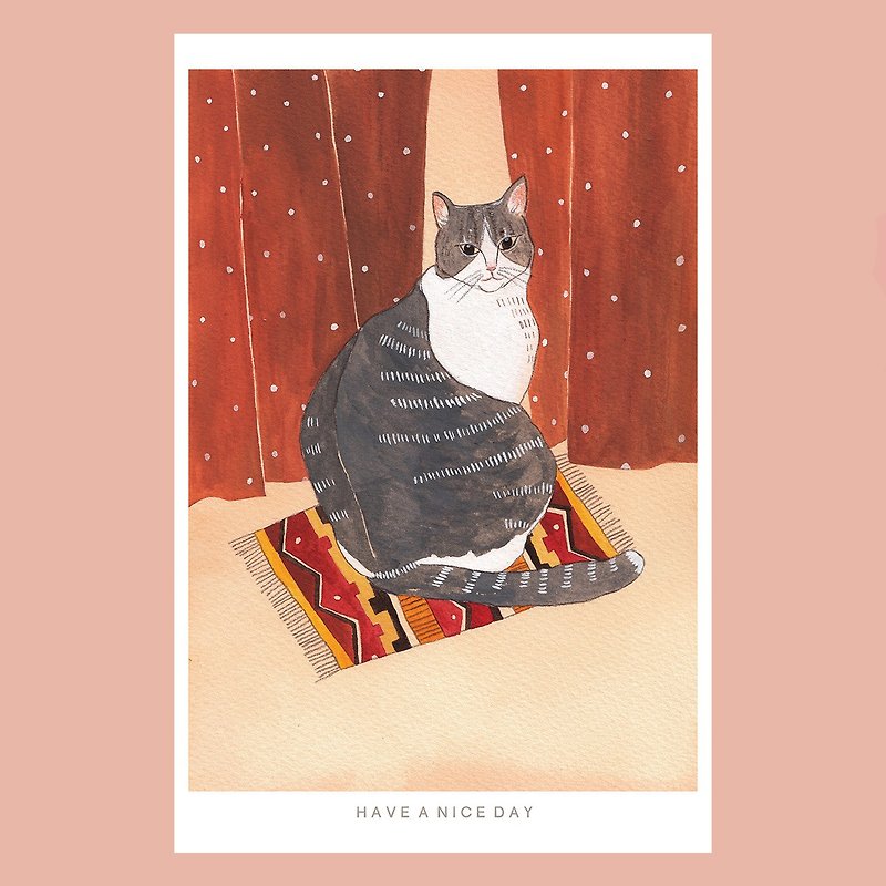 Her cat - Cards & Postcards - Paper 