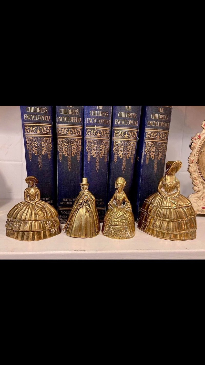 英國古董仕女黃銅鈴 - 擺飾/家飾品 - 銅/黃銅 