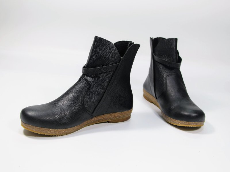 SOFT LEATHER BOOTS // BLACK - Women's Booties - Genuine Leather Black