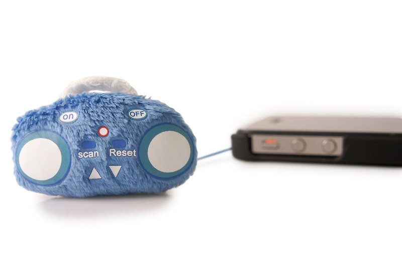 迷你收音機吊飾 - 藍色 - 可抹熒幕 - 手機配件 - 聚酯纖維 藍色