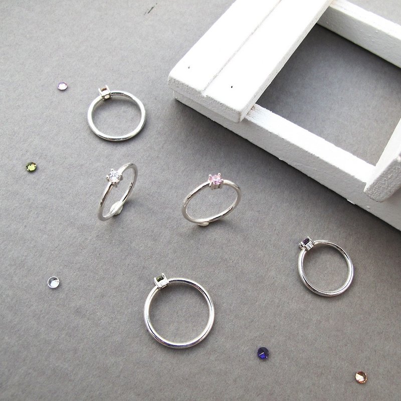 เงินแท้ แหวนทั่วไป หลากหลายสี - [Handmade custom silver jewelry] Palm star | Sterling silver Stone handmade sterling silver ring tail ring |