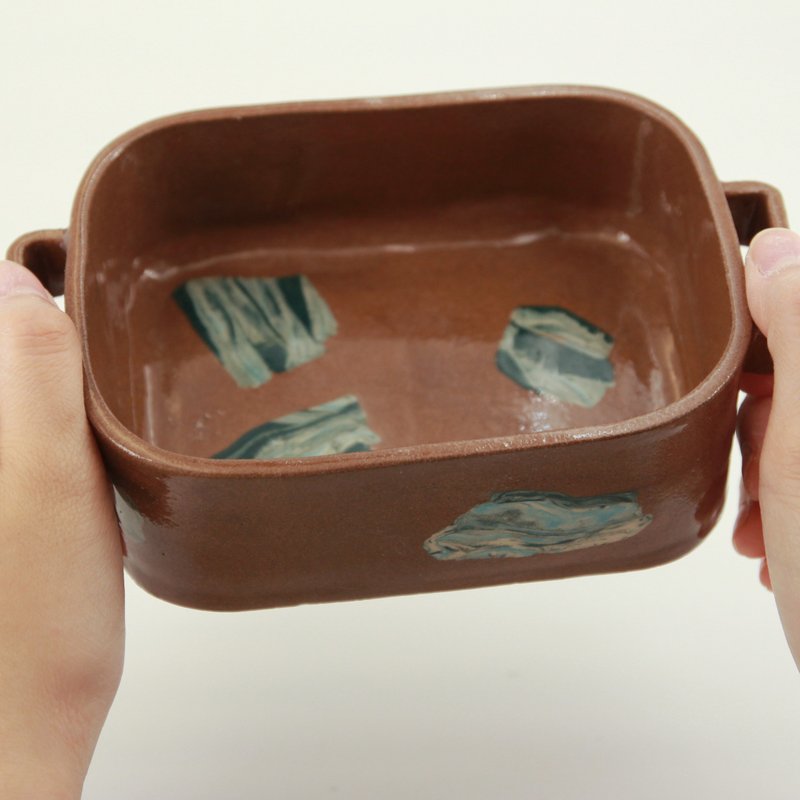 原來如此-陶板鑲嵌便當盒 - 擺飾/家飾品 - 陶 白色