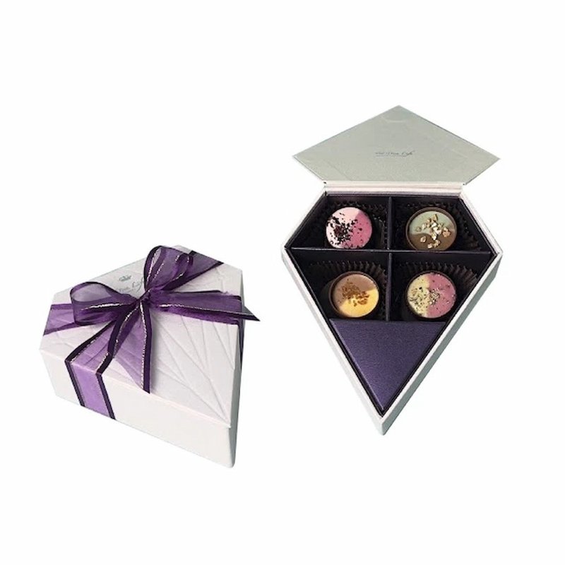 Diva Life 4-cup chocolate truffle dazzling gift box - ช็อกโกแลต - วัสดุอื่นๆ 