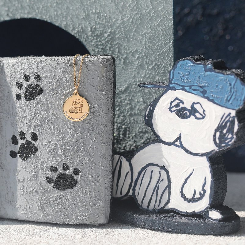 永遠的SNOOPY3分鑽石項鍊 02 / 天然鑽石 - 項鍊 - 鑽石 