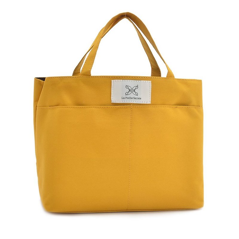 LaPocheを分泌：ギフトバッグ保存袋の為替_ _エレガントな黄色の月 - ポーチ - コットン・麻 オレンジ