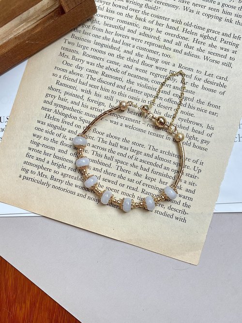 翡翠設計館 / 賞翠•玩翠 EXE Jewelry 淡粉紫羅蘭算盤珠翡翠14k包金手環手串 手鍊|天然緬甸翡翠